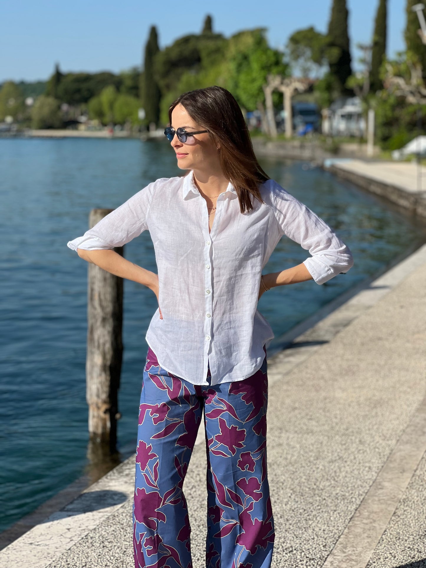 Camicia Manica 3/4 in Lino