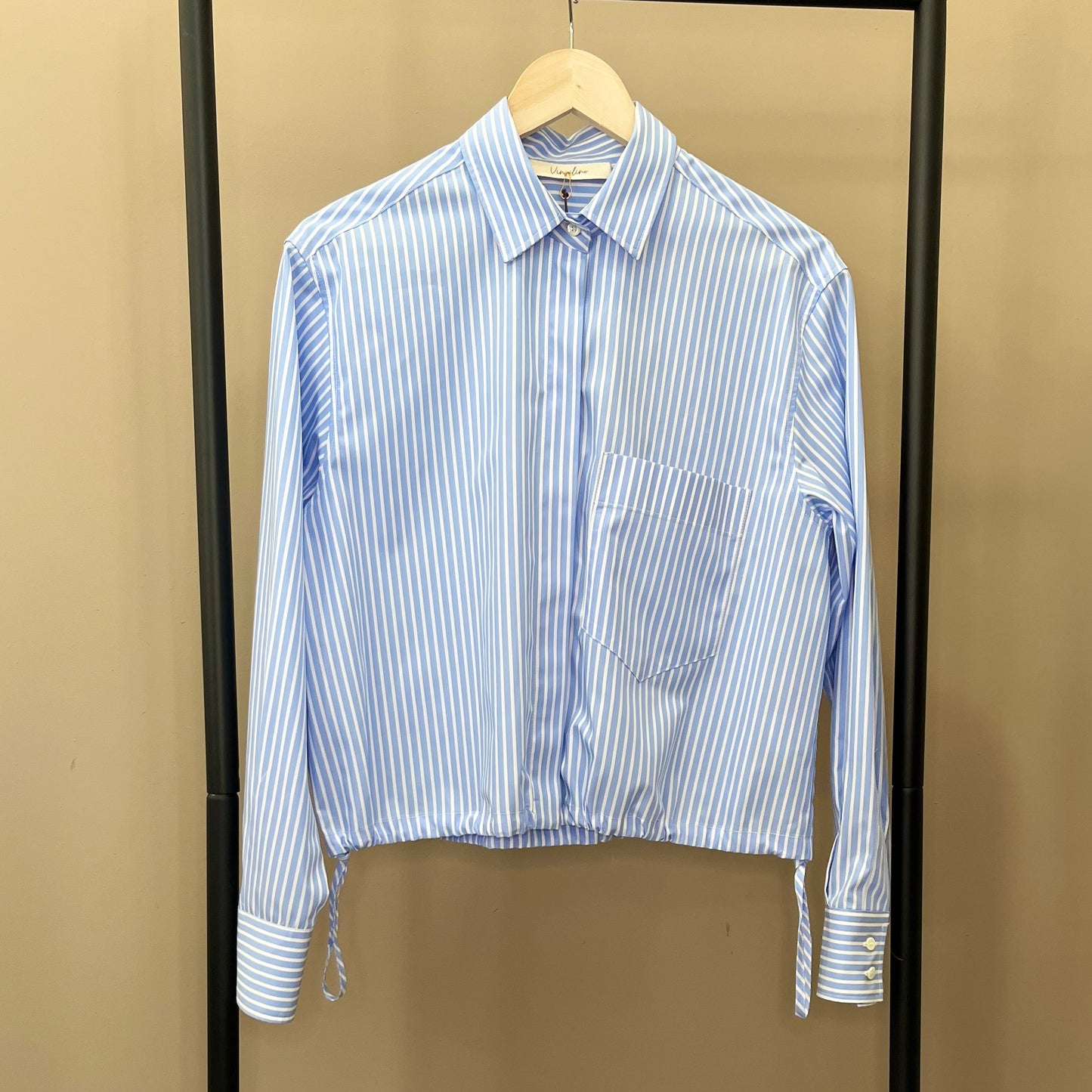 Camicia Crop in popeline