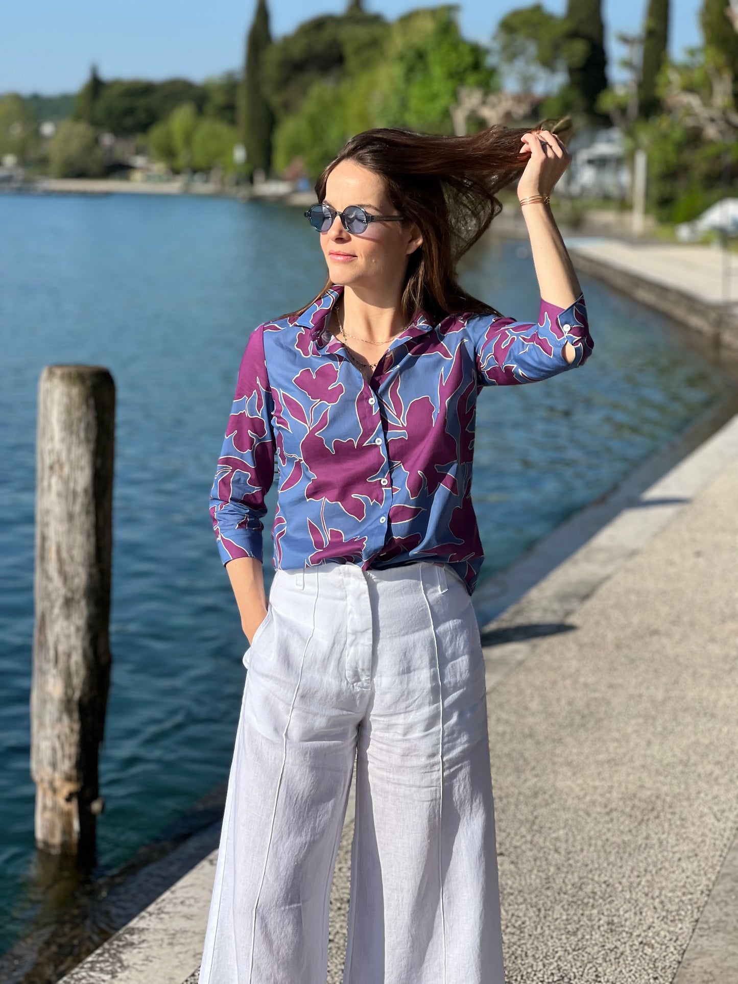 Camicia Fantasia in Mussola di Cotone