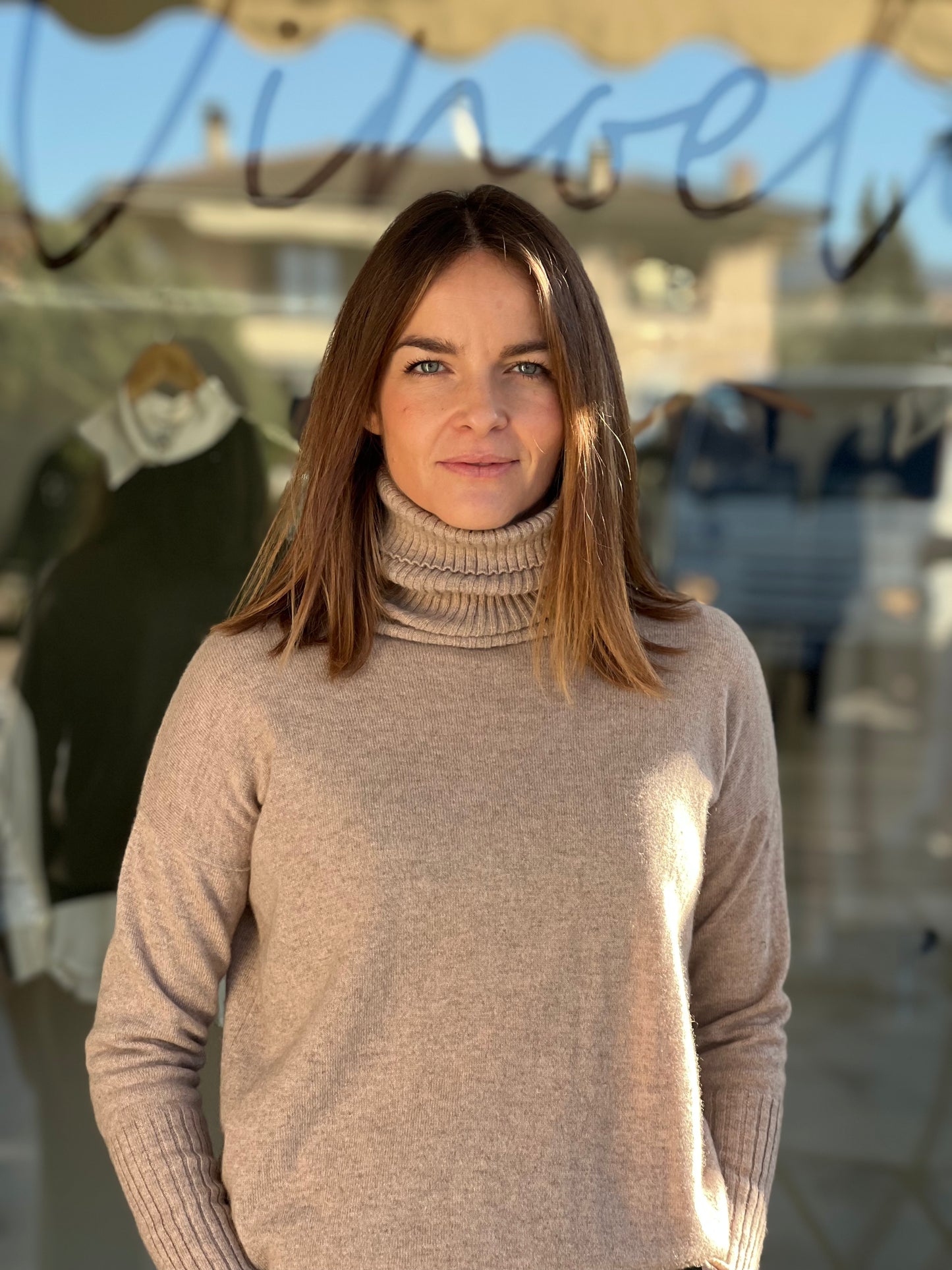 Maglione Collo alto in puro Cashmere