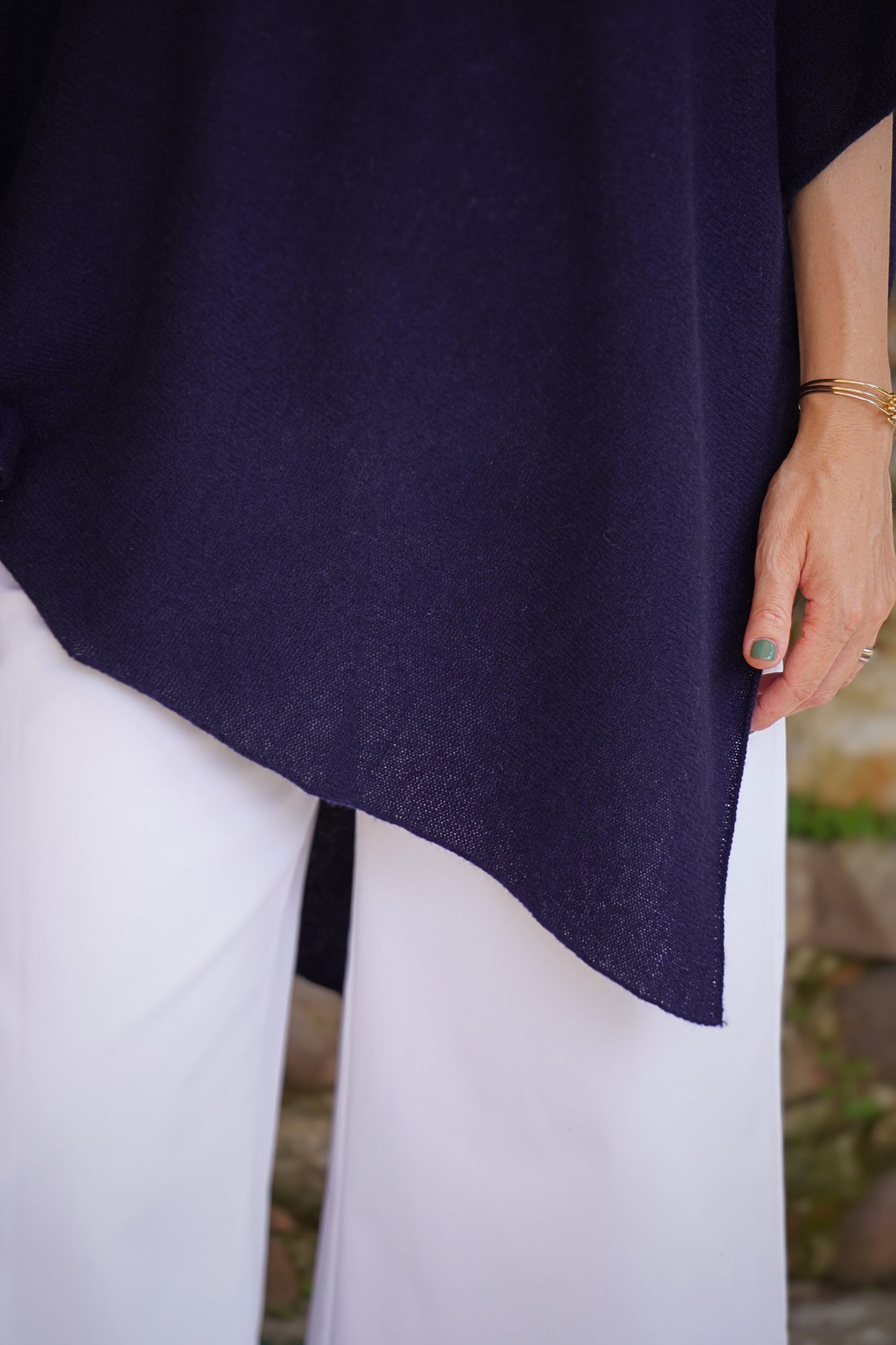 Poncho in puro cashmere