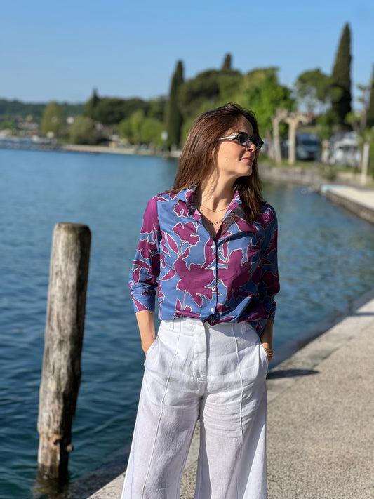 Camicia Fantasia in Mussola di Cotone